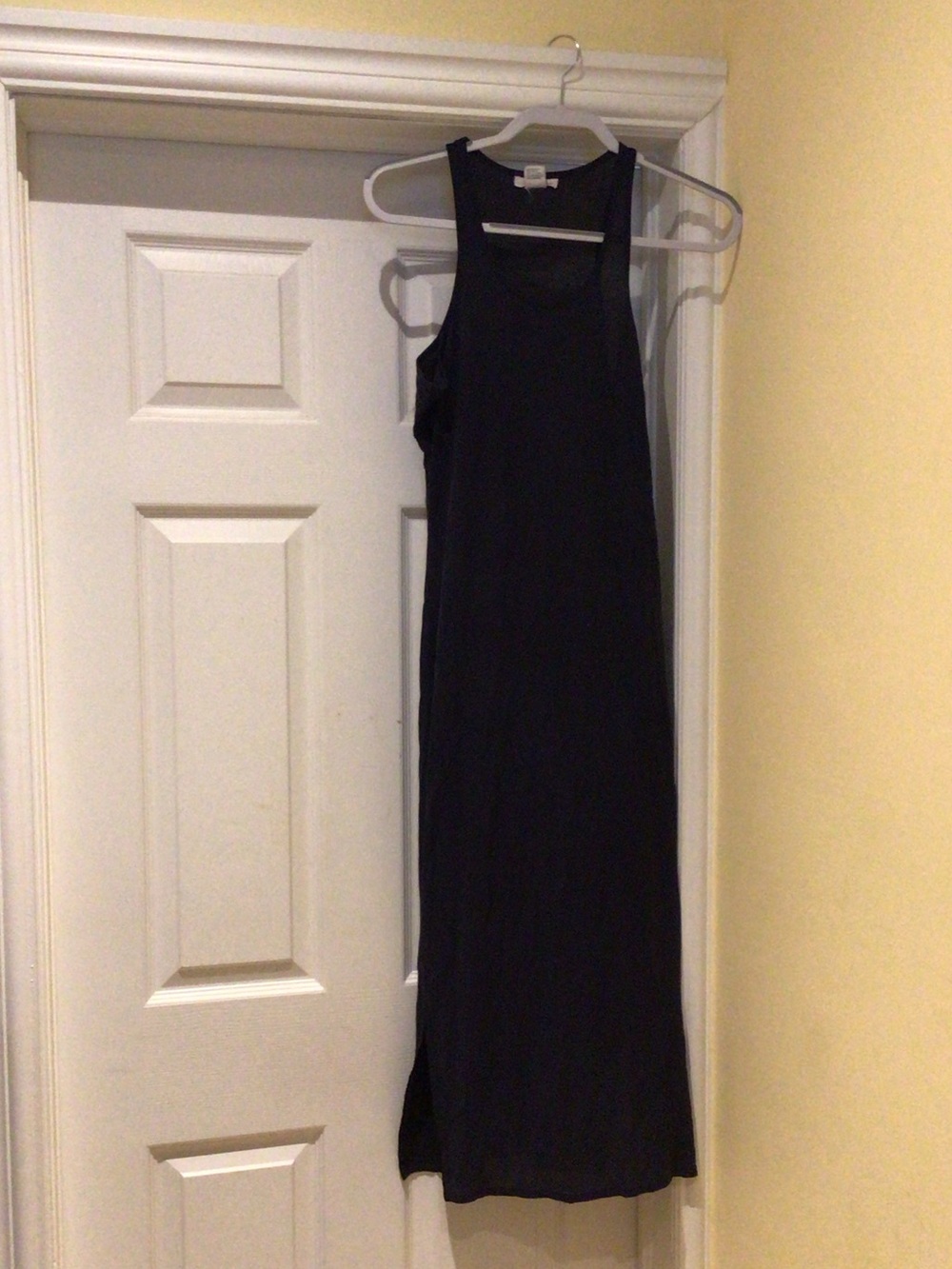 J. Crew Silk Navy Racerback Maxi Dress